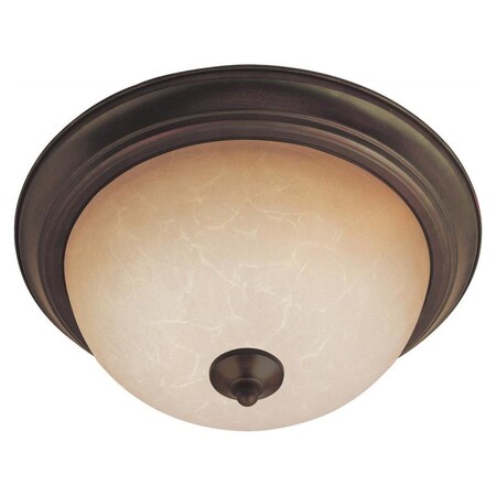Maxim Three Light Oil Rubbed Bronze Wilshire Glass Bowl Flush Mount 85842WSOI